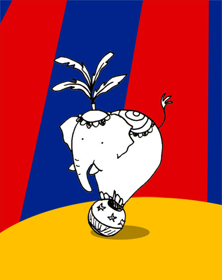 Zirkuselefant, Illustration von puvo