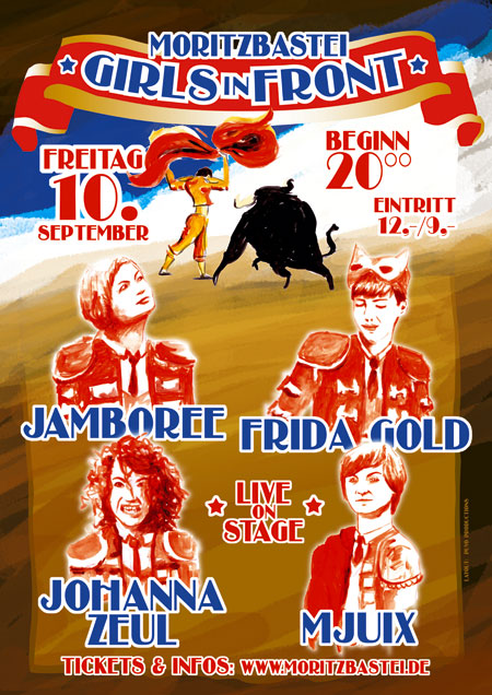 torrero_full Plakat für das Festival "Girls in Front" 2010 in der Moritzbastei Leipzig, Design von puvo productions