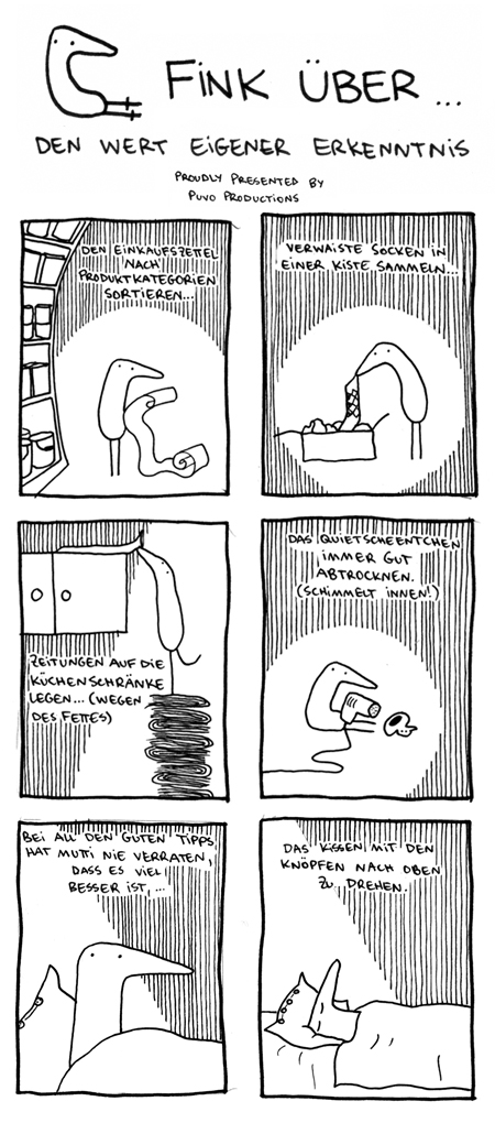Fink über den Wert eigener Erkenntnis... Comicstrip von puvo productions