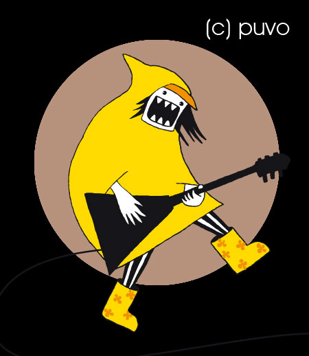 Illustration von puvo productions zum Trocken Rocken 2 Festival in der Moritzbastei Leipzig.