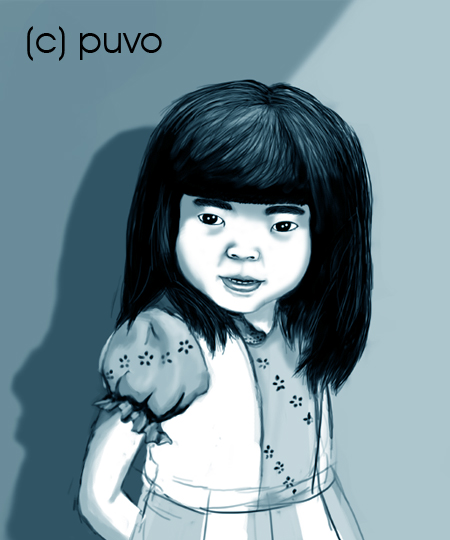 Mädchenportrait, Illustration von puvo productions