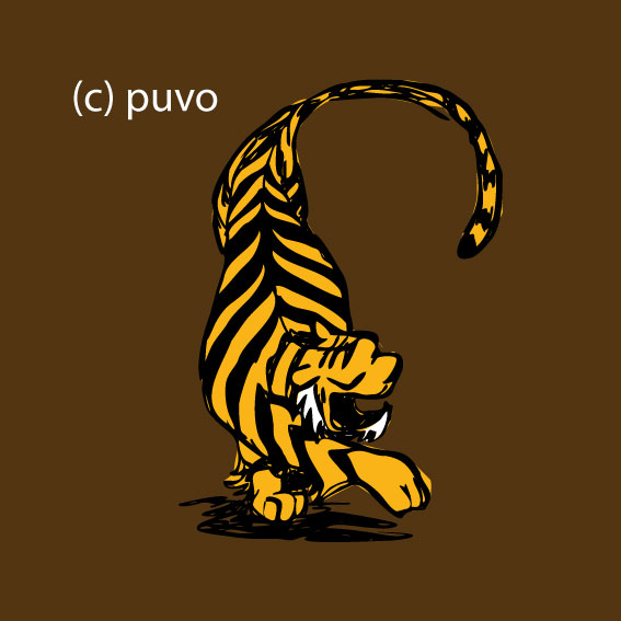 Skizze eines Tigers von puvo productions.