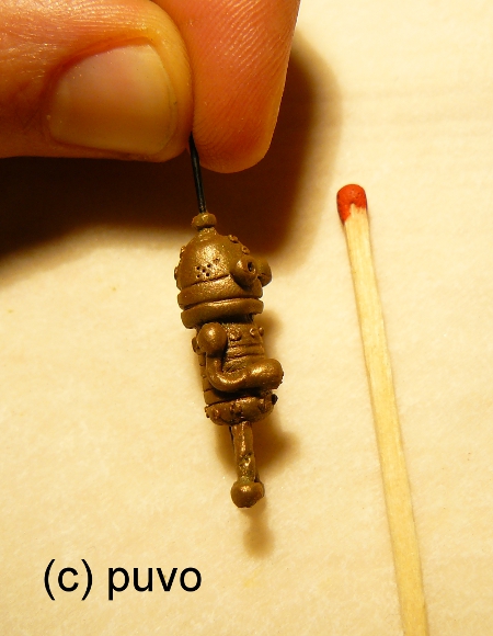 Der kleine Roboter aus "Machinarium" als Fimo-Minatur von puvo productions