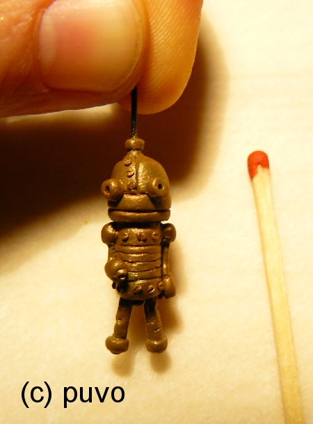 Der kleine Roboter aus "Machinarium" als Fimo-Minatur von puvo productions