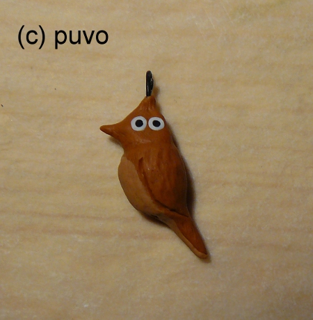 Lerche aus Fimo als Kettenanhänger by puvo productions