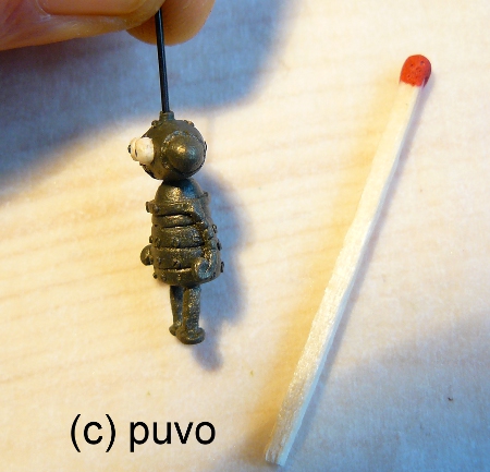 Robot2 Josef & seine Freundin (machinarium) als Fimo-Miniaturen von puvo productions