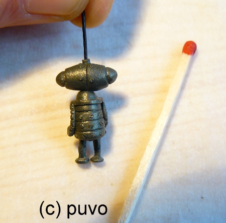 robot3 Josef & seine Freundin (machinarium) als Fimo-Miniaturen von puvo productions