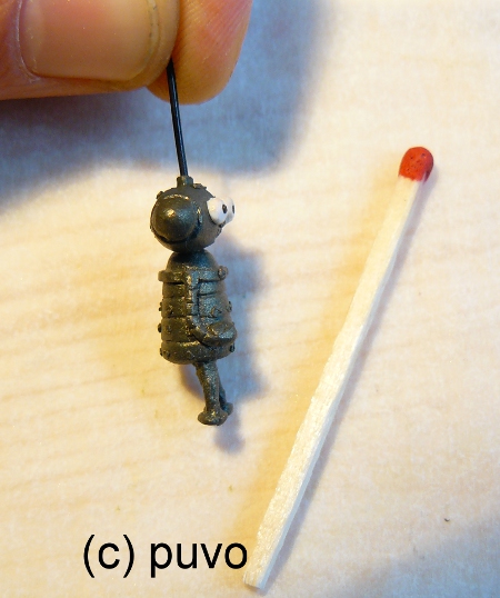 Robot4 Josef & seine Freundin (machinarium) als Fimo-Miniaturen von puvo productions