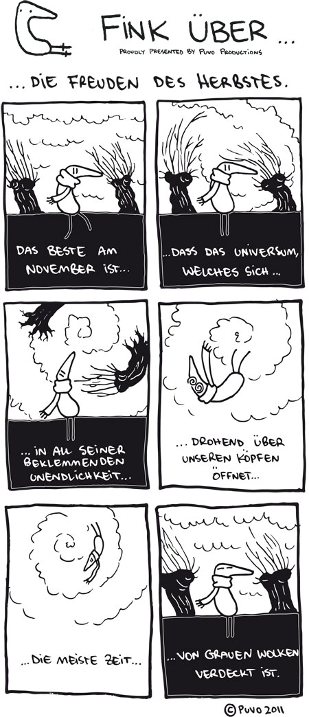 Fink über die Freuden des Herbstes... Comicstrip von puvo productions