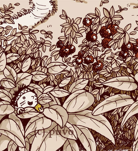 Gebüsch. Gebüsch. Ausschnitt einer Illustration von puvo productions