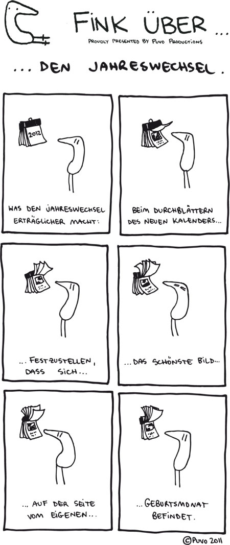 Fink über... den Jahreswechsel. Comicstrip von puvo productions.