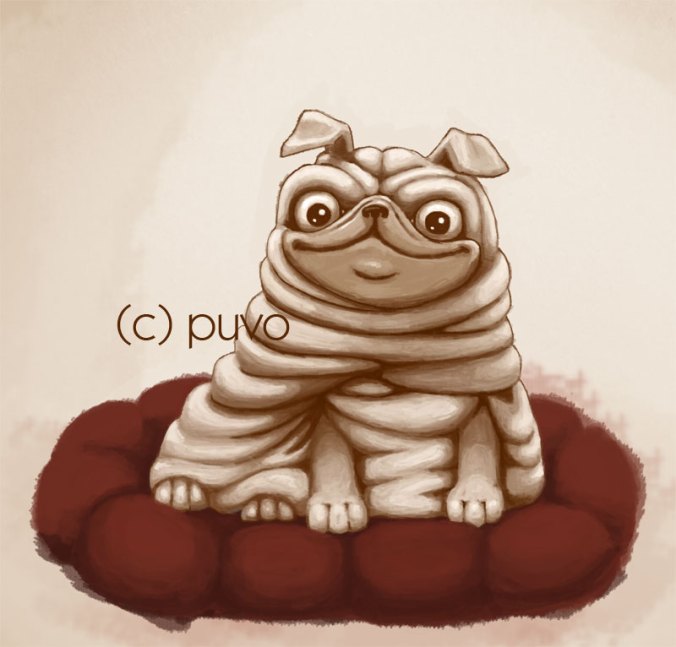 Mops, Illustration von puvo productions.
