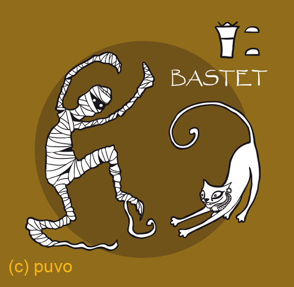 Bastet. Illustration von puvo productions