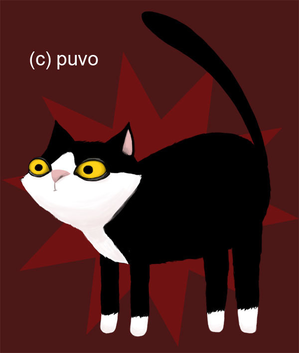 Blitzkatz. Characterdesign von puvo productions