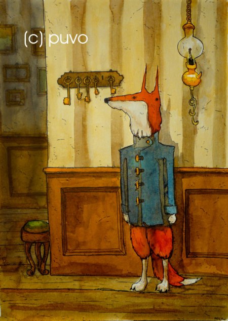 Der Kellerschlüssel ist verschwunden. Illustration von puvo productions