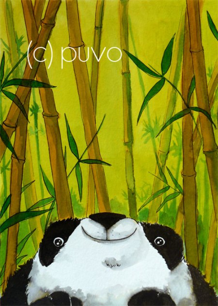 Panda - Tuschestudie von puvo productions.