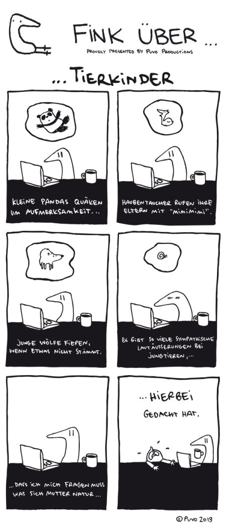 Fink über Tierkinder