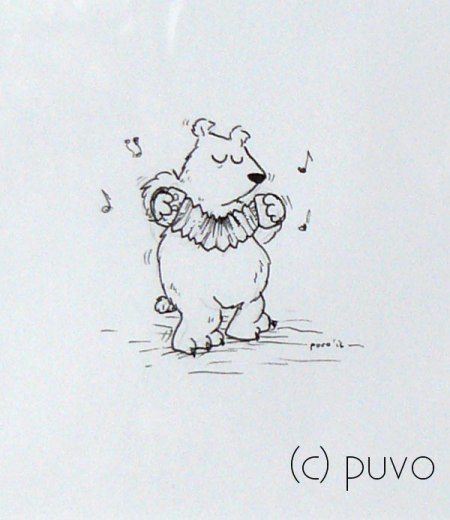 Ziehharmonikabär - Detail