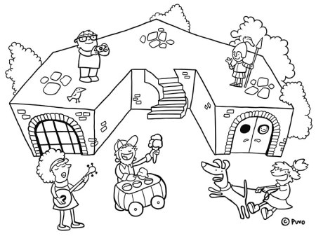 Ausmalbild der Moritzbastei