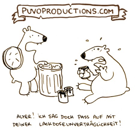 Lackdoseunverträglichkeit.