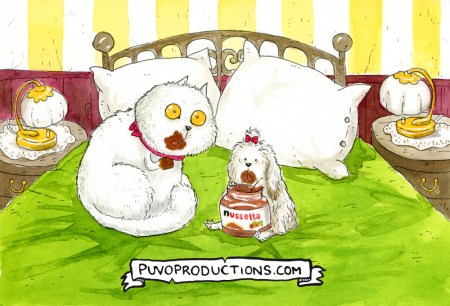 Naschkatzen. Illustration von puvo productions.