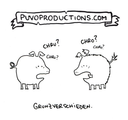 Grunzverschieden.