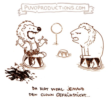 Clown gefrühstückt.